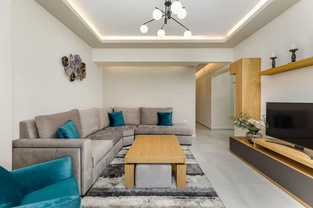 Living room, Central Luxury Apartment Thessaloniki, 1-bedroom apartment